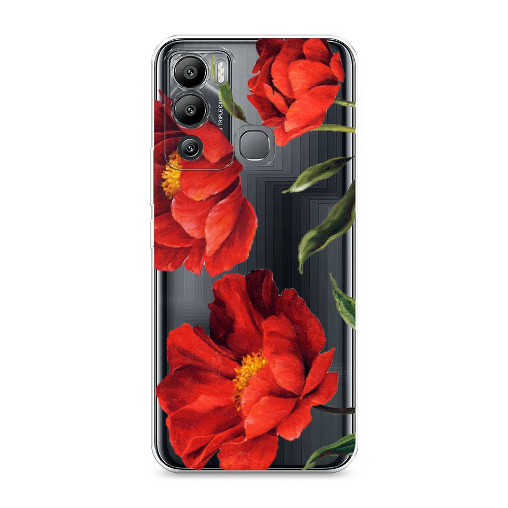 

Чехол Awog на Infinix Hot 12i "Красные маки", Разноцветный, 3101250-8