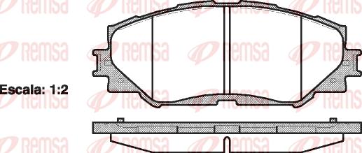 

Комплект тормозных колодок REMSA 123200