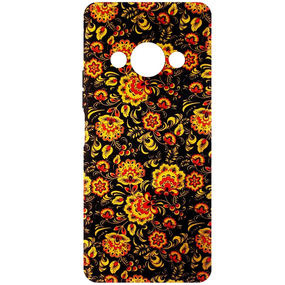 

Чехол-накладка Krutoff Soft Case Хохлома для Xiaomi Redmi A3x черный