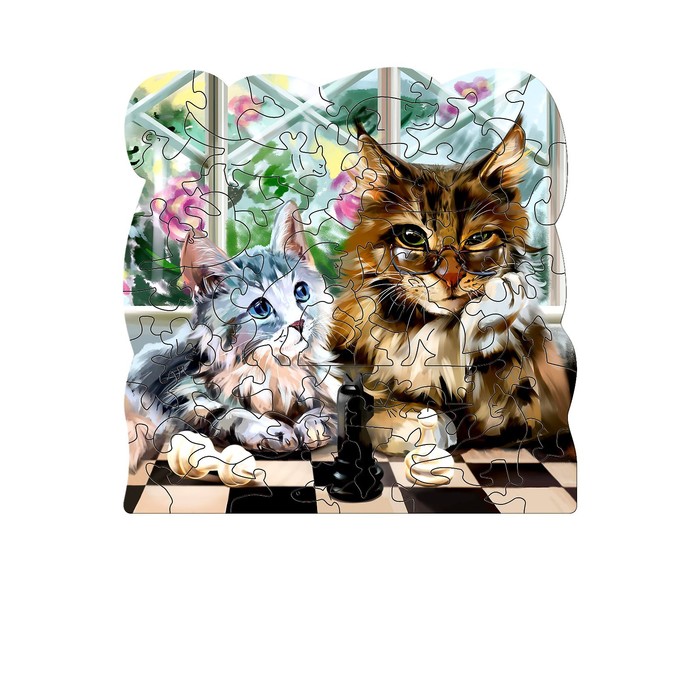 

MIMI Puzzles Фигурный деревянный пазл, CHECKMATE