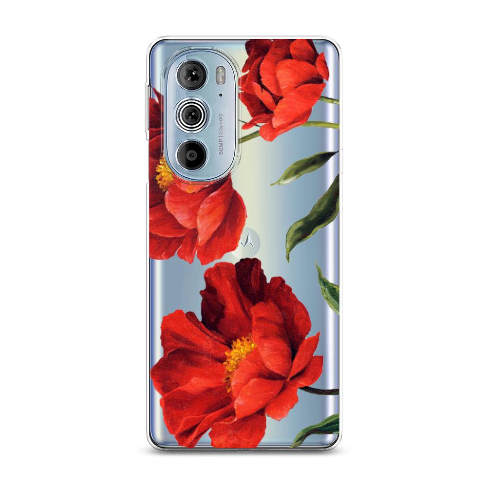 

Чехол Awog на Motorola Edge 30 Pro "Красные маки", Разноцветный, 243350-8