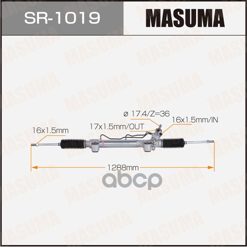 MASUMA Рейка рулевая MASUMA FORTUNER HILUX GGN155L GUN126L LHD левый руль 42879₽