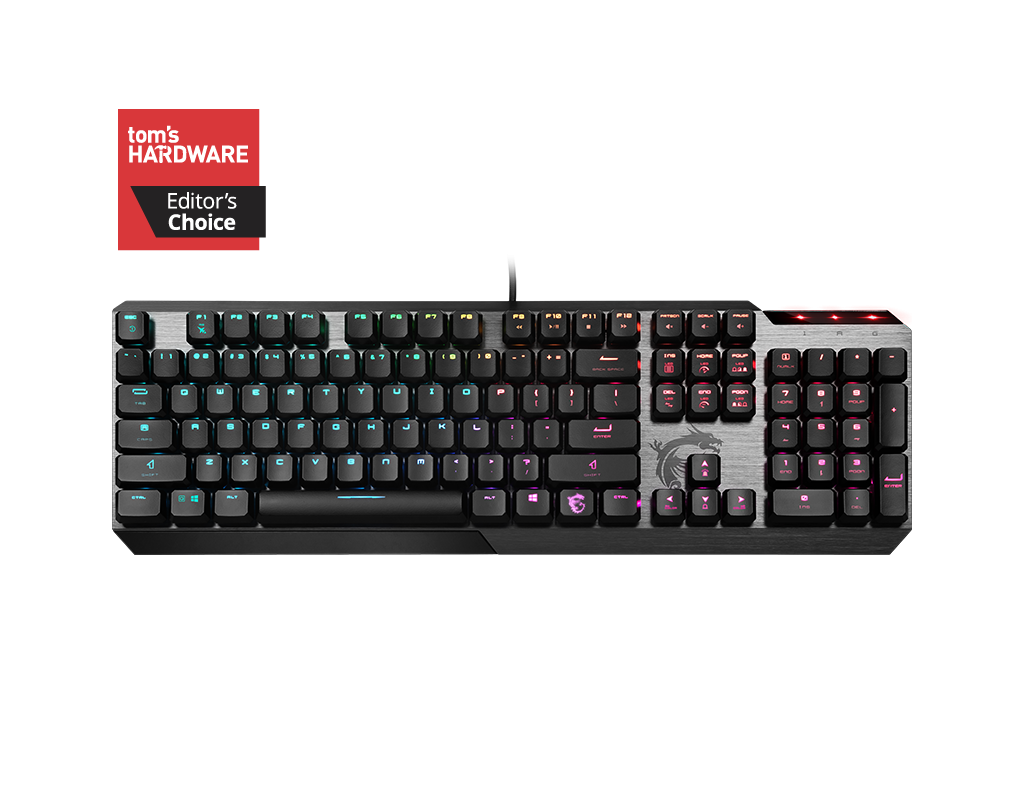 Клавиатура MSI Gaming Vigor GK50 Low Profile Ru black 11775₽