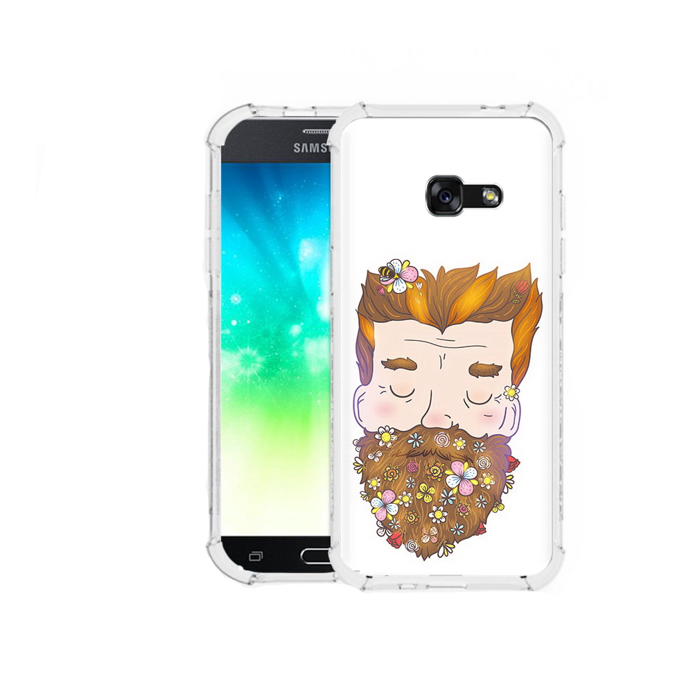 

Чехол MyPads Tocco для Samsung Galaxy A3 (2016) мужчина с цветами в бороде, Прозрачный, Tocco