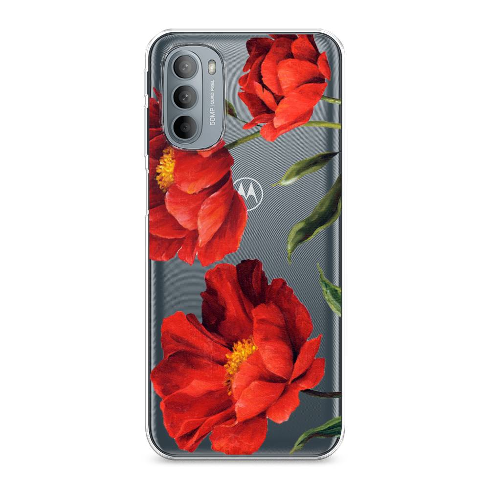 

Чехол Awog на Motorola Moto G31/G41 "Красные маки", Разноцветный, 241850-8