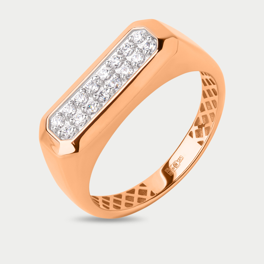 Печатка из золота с фианитом р.19 GOLD CENTER 902901-1102