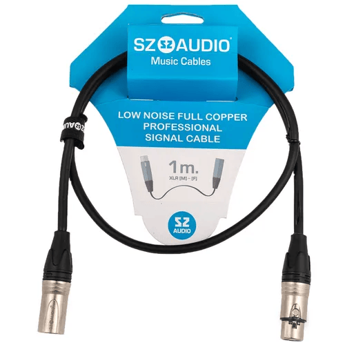 

Кабель акустический SZ-Audio XLR (M) - XLR (F) 1м, Черный, XLR (M) - XLR (F)