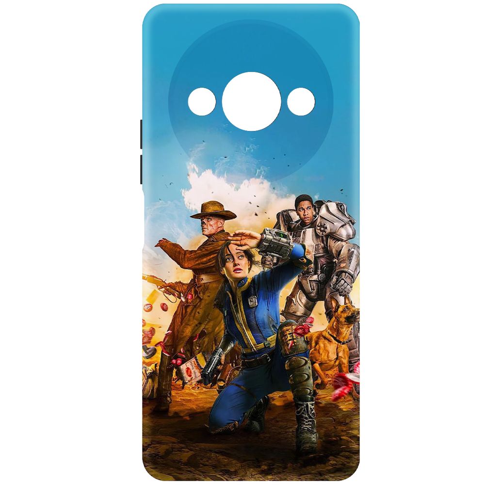 

Чехол-накладка Soft Case Фоллаут (Fallout) - Люси, Гуль и Аарон для Xiaomi Redmi A3x, Черный