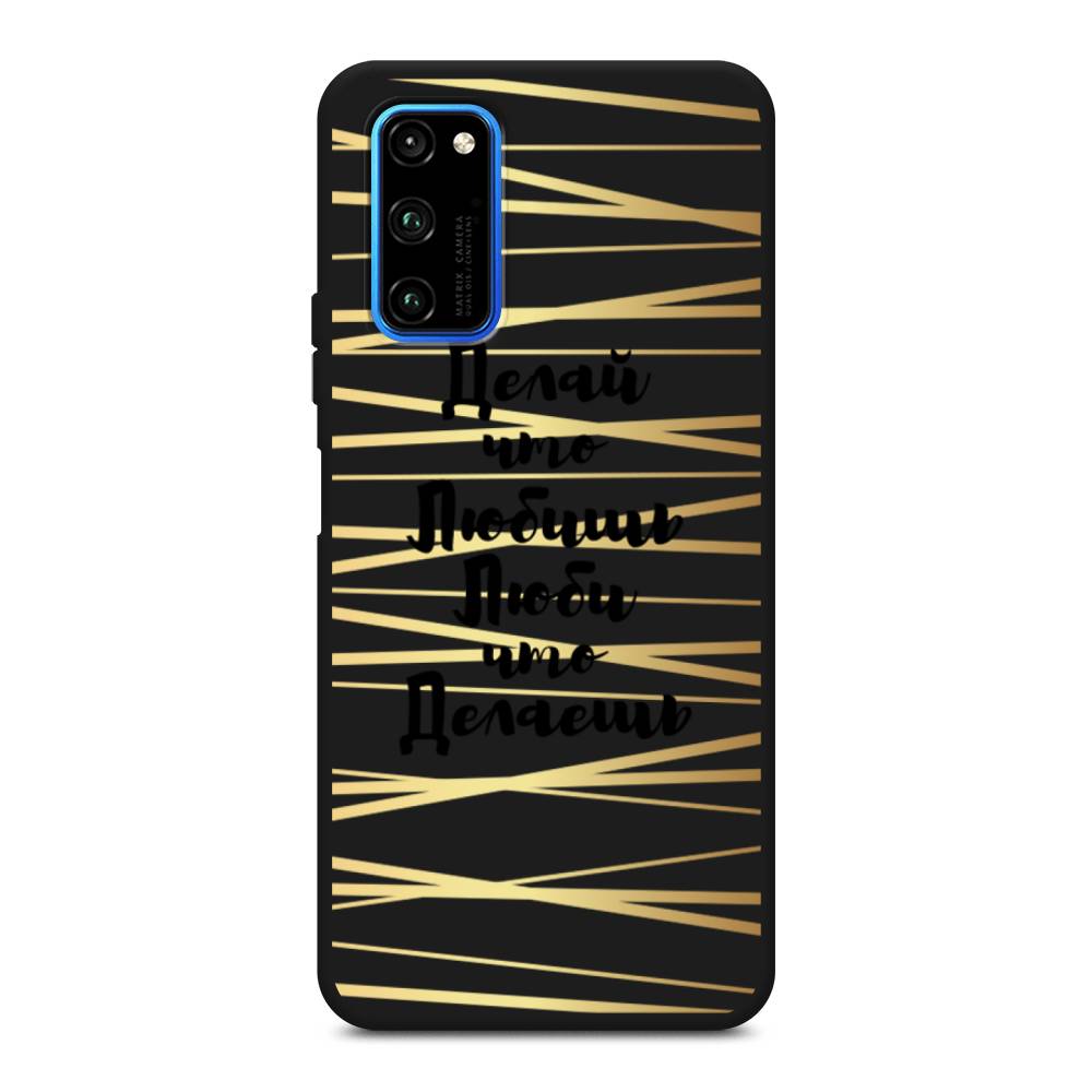 

Чехол Awog на Honor V30 Pro "Делай что любишь", Золотистый;черный, 611452-1