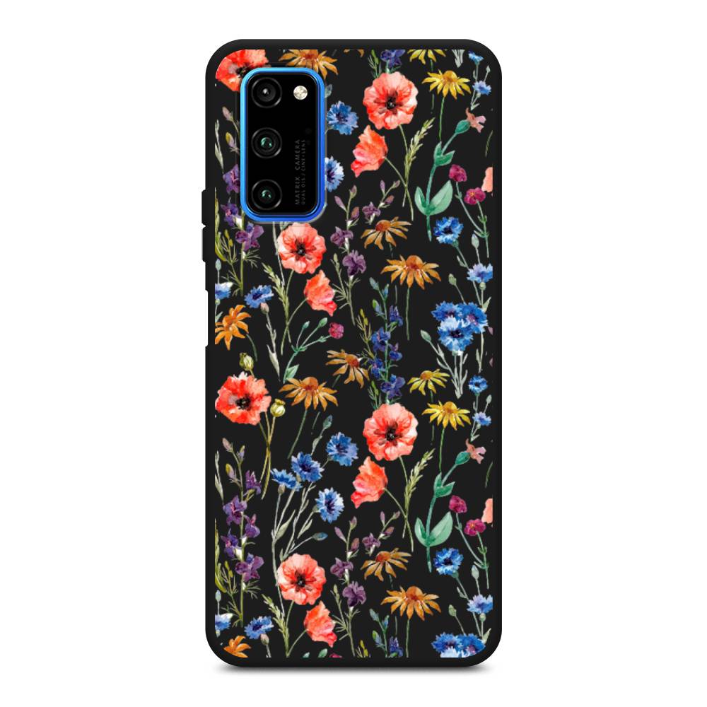 

Чехол Awog 611452-1 для Honor V30 Pro "Маки и васильки фон", 611452-1