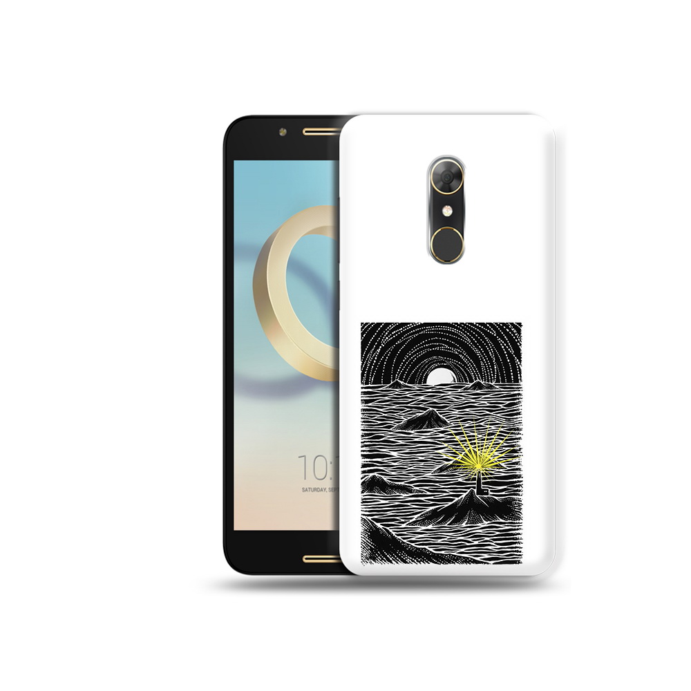 

Чехол MyPads Tocco для Alcatel A7 маяк в черно белом море (PT133991.671.460), Прозрачный, Tocco
