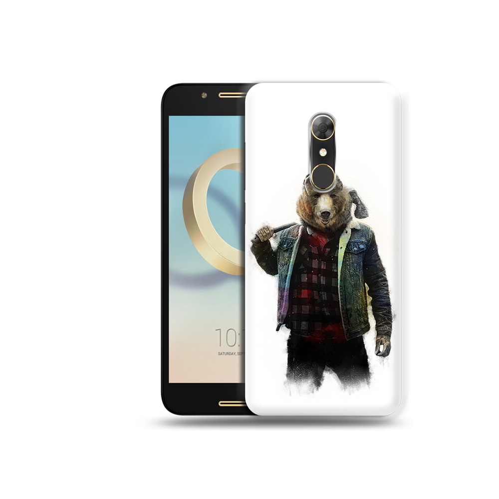 

Чехол MyPads Tocco для Alcatel A7 медведь с топором (PT133991.671.469), Прозрачный, Tocco