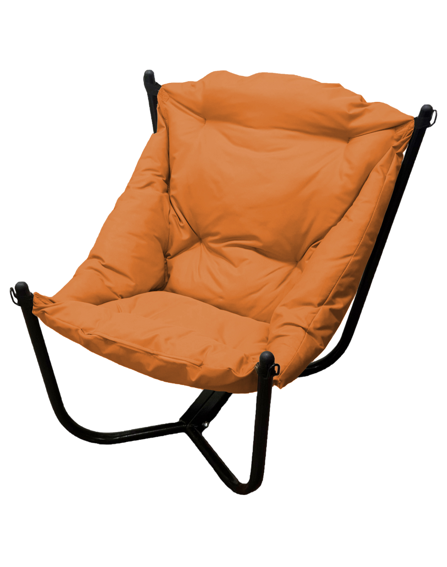 фото Кресло черное m-group чил 12360407 оранжевая подушка 80х85х72см