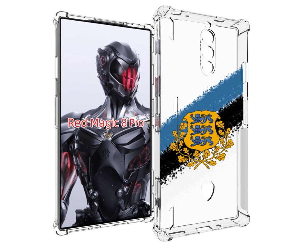 Чехол MyPads герб флаг эстонии-2 для ZTE Nubia Red Magic 8 Pro / Red Magic 8 Pro Plus