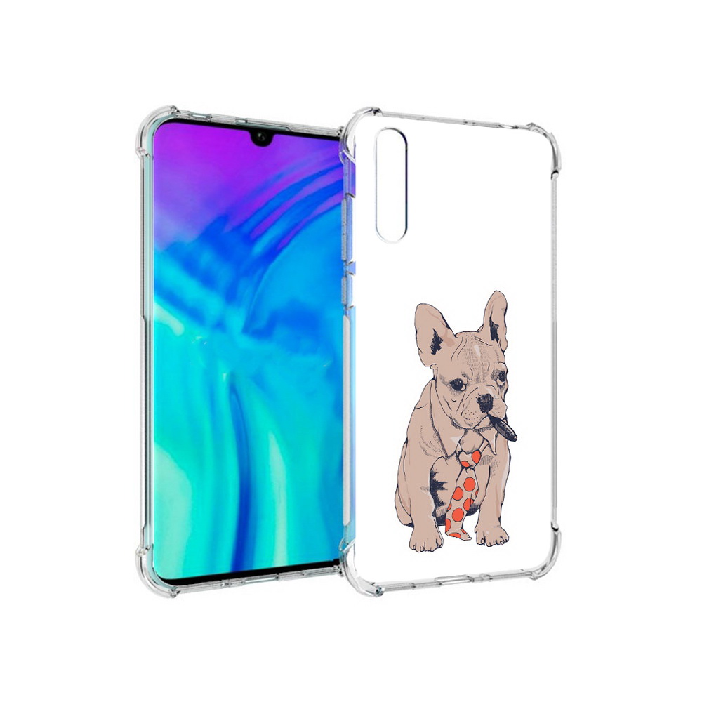 

Чехол MyPads Tocco для Huawei Enjoy 10s бульдог с сигарой, Прозрачный, Tocco
