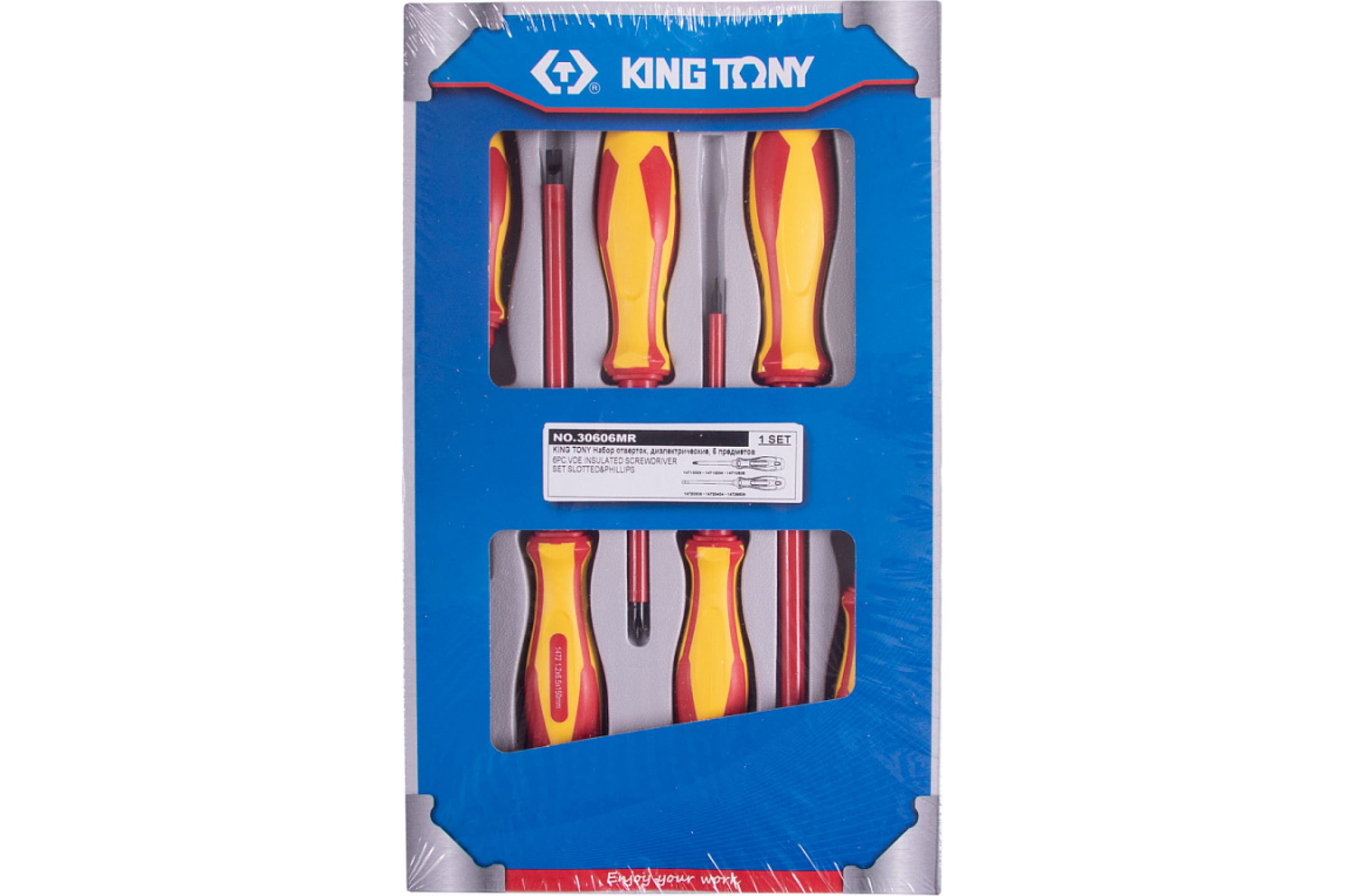 KING TONY Набор отверток, диэлектрические, 6 предметов KING TONY 30606MR