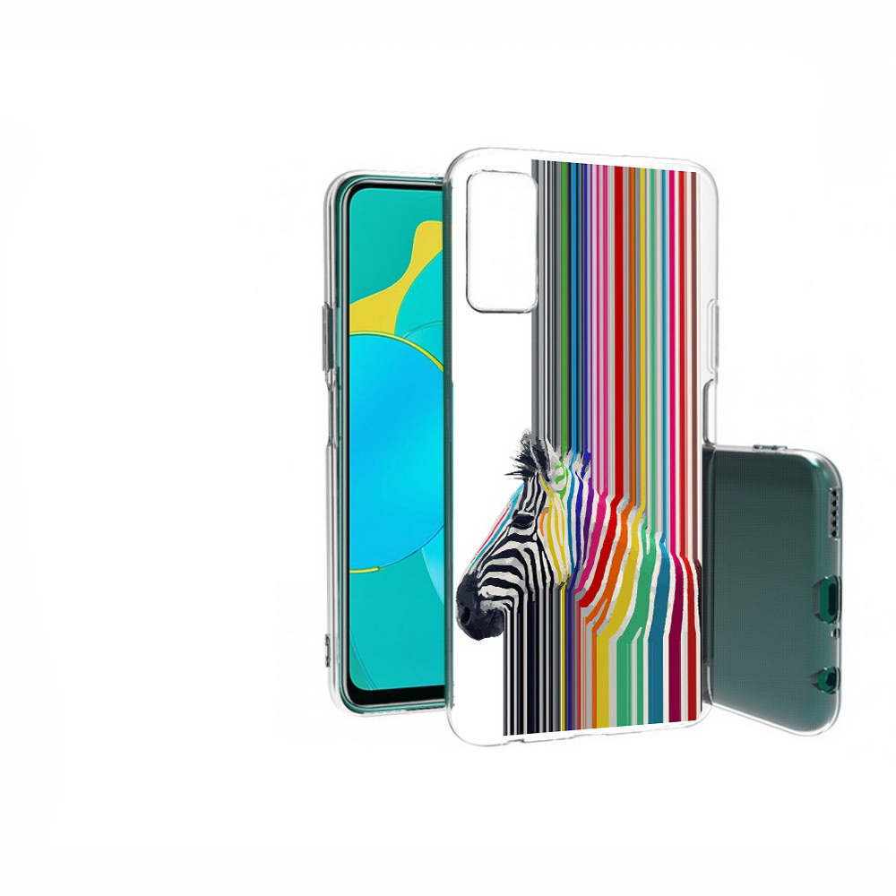 

Чехол MyPads Tocco для Huawei Honor 30S радужная зебра, Прозрачный, Tocco