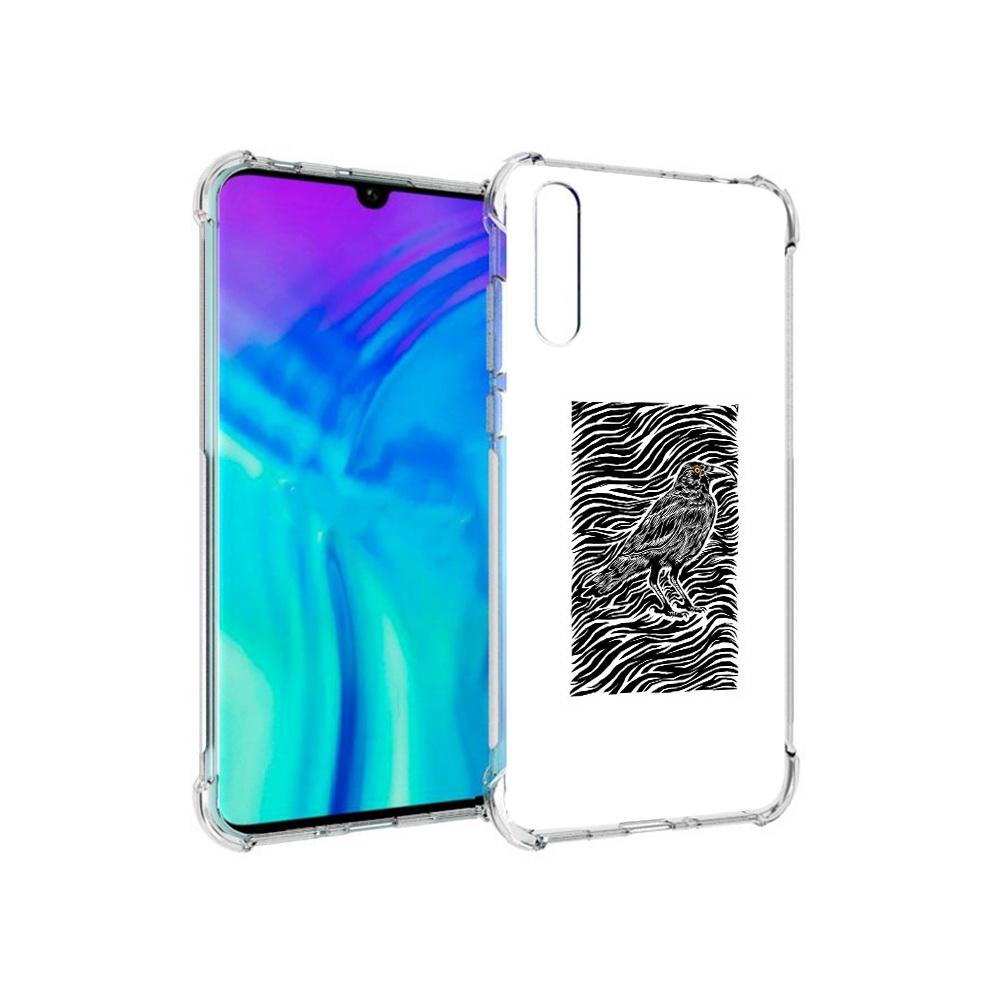 Чехол MyPads Tocco для Huawei Enjoy 10s ворон в абстракции