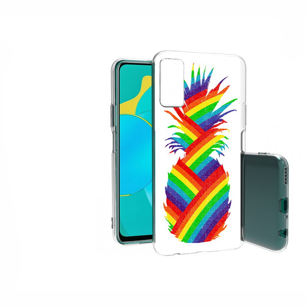

Чехол MyPads Tocco для Huawei Honor 30S радужный ананас, Прозрачный, Tocco