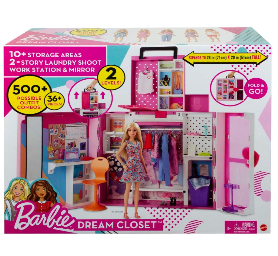 Гардеробная для кукол Mattel Barbie шкаф мечты HBV28 9990₽