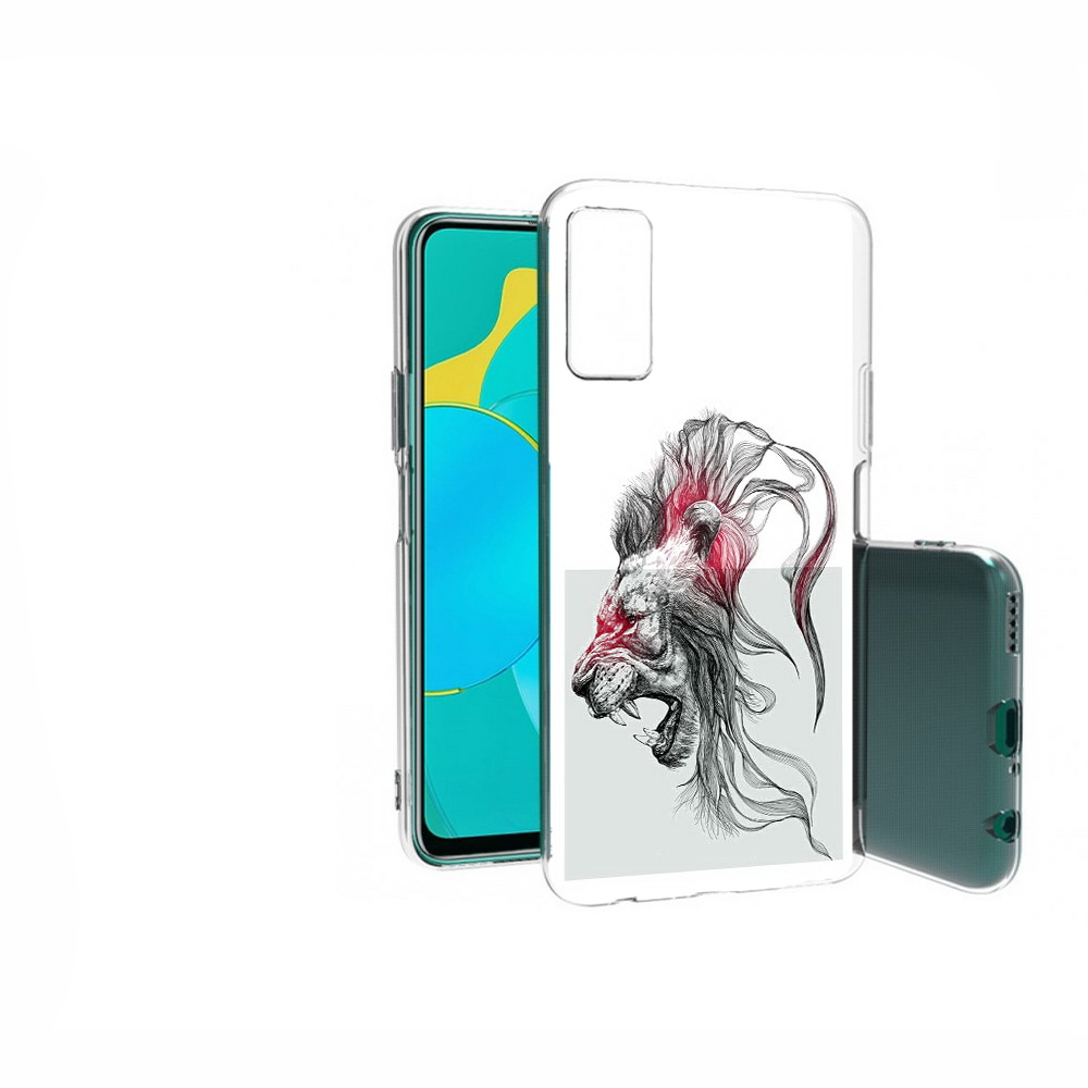 

Чехол Mypads Разъяренный Лев Для Honor 30S (Cdy-Nx, Прозрачный, Tocco
