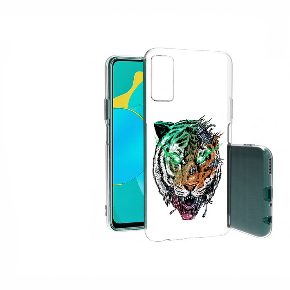 

Чехол MyPads Tocco для Huawei Honor 30S робо-тигр, Прозрачный, Tocco