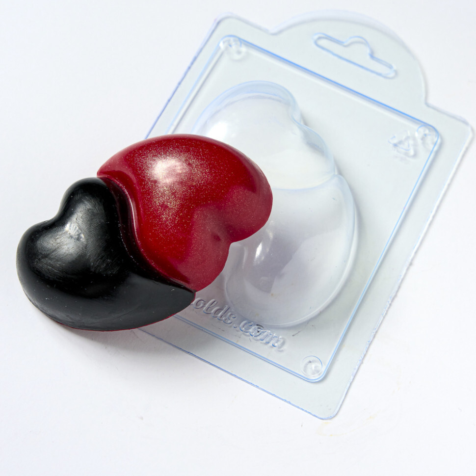 Сердца Инь-Янь форма из пластика для мыла, шоколада AnyMolds