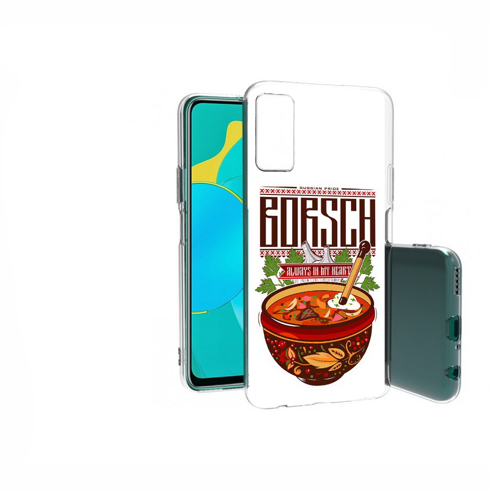 

Чехол MyPads Tocco для Huawei Honor 30S русский борщ, Прозрачный, Tocco
