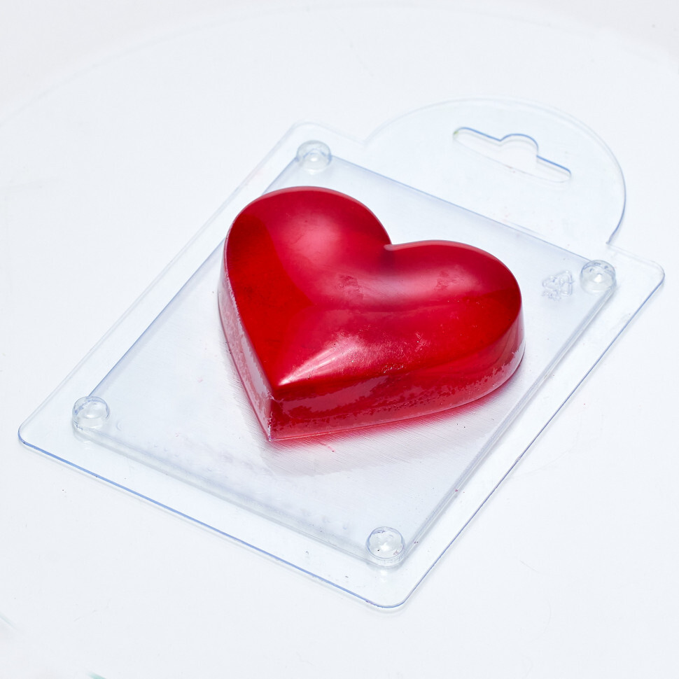 

Сердце 1 форма из пластика для мыла, шоколада AnyMolds