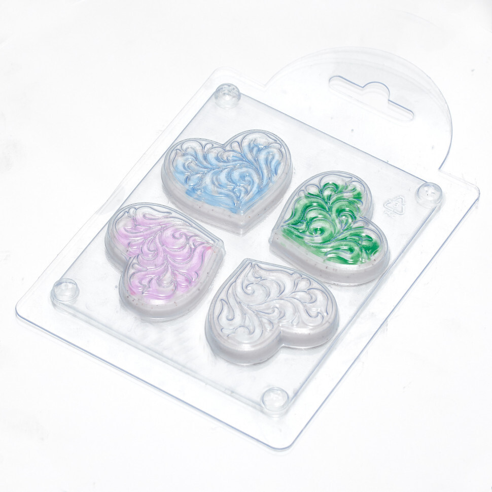 

Сердце декоративное мини форма из пластика для мыла, шоколада AnyMolds