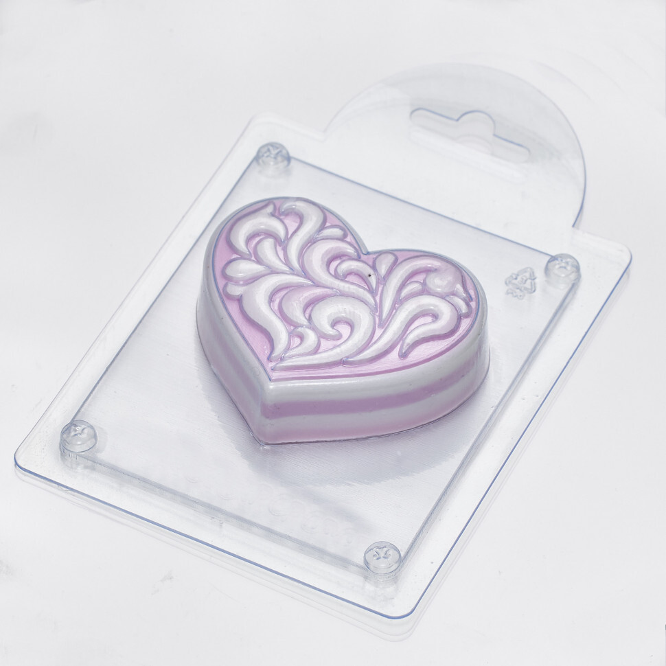 

Сердце декоративное форма из пластика для мыла, шоколада AnyMolds