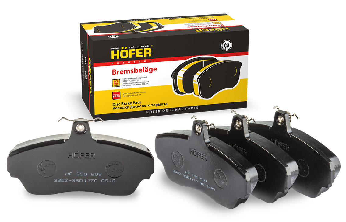 Тормозные колодки HOFER передние для ГАЗель HF 350 809