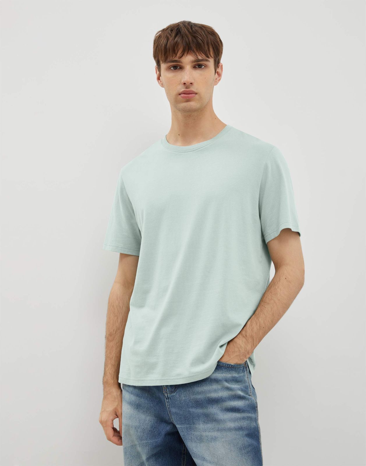 

Футболка мужская Gloria Jeans BKT016522 ментоловый M/182, Зеленый, BKT016522