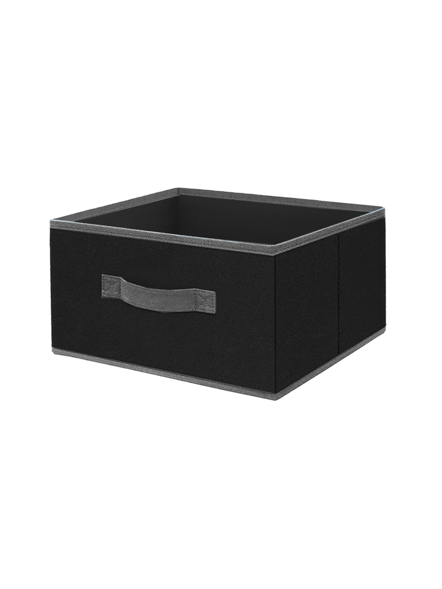 

Коробка раскладная с ручкой ЭГО 31х31х15черный серый арт.М-185-13, М-185