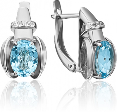 

Серьги из белого золота с топазом PLATINA jewelry 02-4430-00-201-1120-57, 02-4430-00-201-1120-57