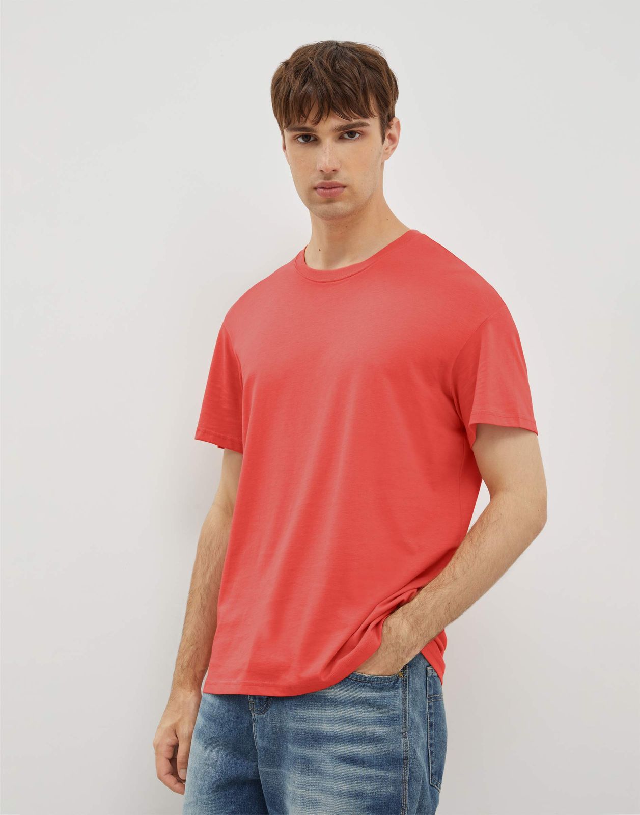 

Футболка мужская Gloria Jeans BKT016523 коралловый XXL/182, Красный, BKT016523