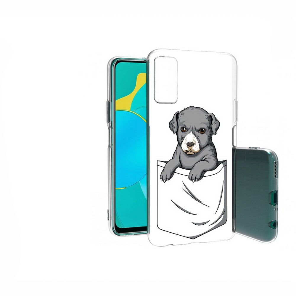 

Чехол MyPads Tocco для Huawei Honor 30S собачка в кармане, Прозрачный, Tocco
