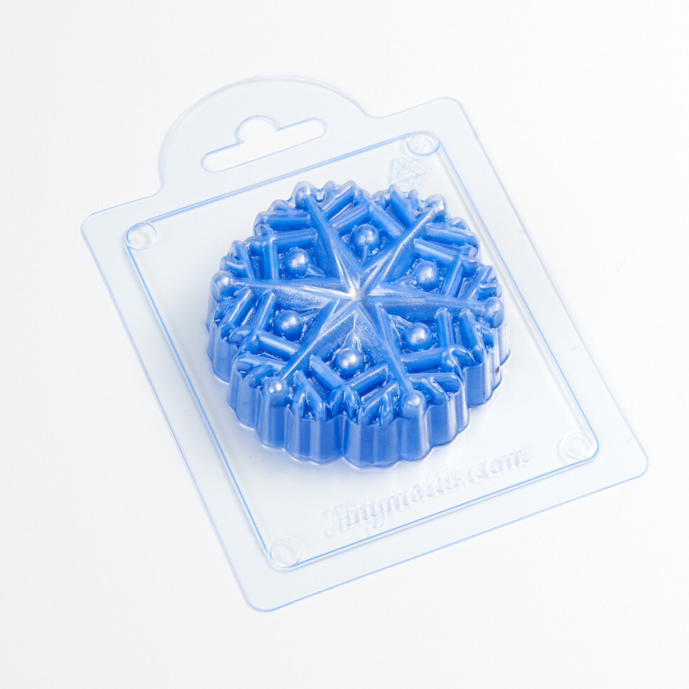 

Снежинка Звездочка форма из пластика для мыла, шоколада AnyMolds