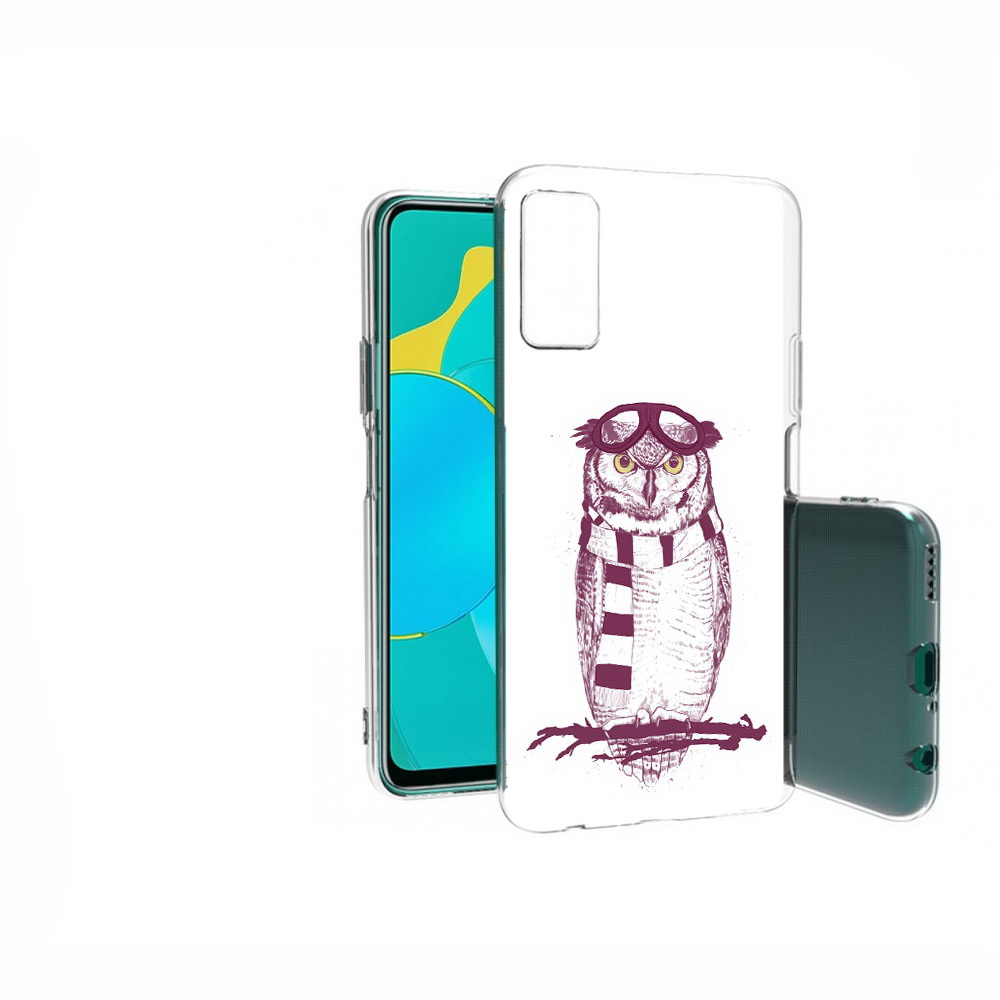 Чехол MyPads Tocco для Huawei Honor 30S сова-летчик