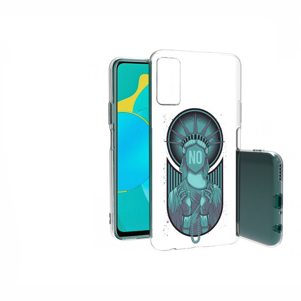 

Чехол MyPads Tocco для Huawei Honor 30S статуя свободы зеленый, Прозрачный, Tocco