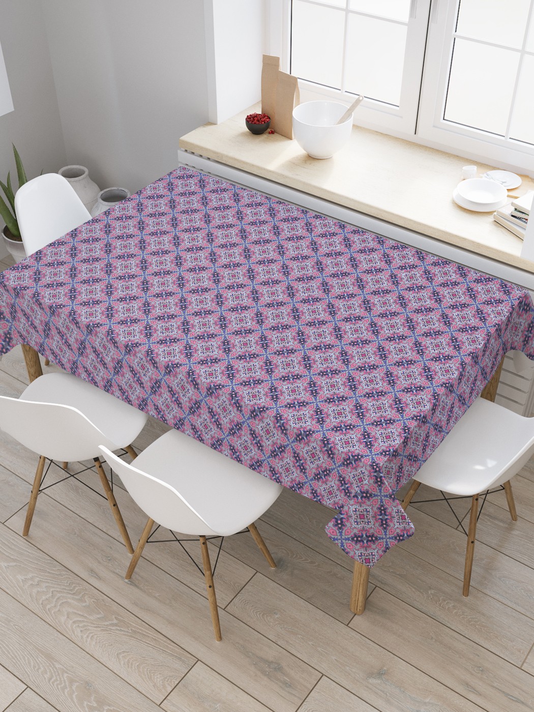 

Скатерть прямоугольная JoyArty "Традиционные мотивы" из сатена, 120x145 см, Традиционные мотивы