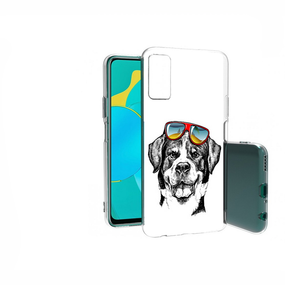 

Чехол MyPads Tocco для Huawei Honor 30S счастливая собака, Прозрачный, Tocco