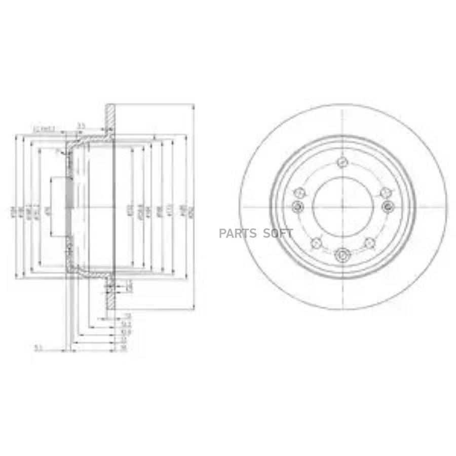 

Тормозной диск DELPHI BG4082C