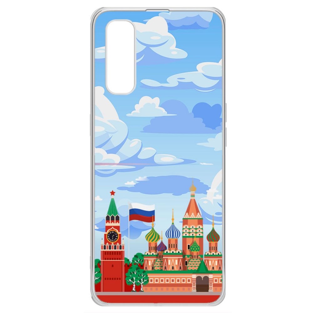 

Чехол-накладка Krutoff Clear Case Красная Площадь для Oppo Find X2, Прозрачный