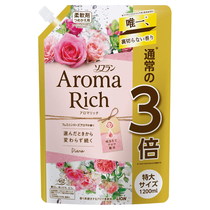 

Lion Soflan Aroma Rich Diana Refill Extra LargeКондиционер для белья, 1200мл.