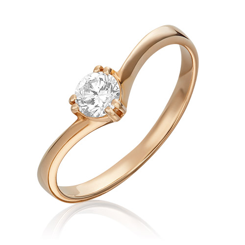 

Кольцо помолвочное из золота р. 17,5 PLATINA jewelry 01-0503-00-501-1110-38, фианит, 01-0503-00-501-1110-38