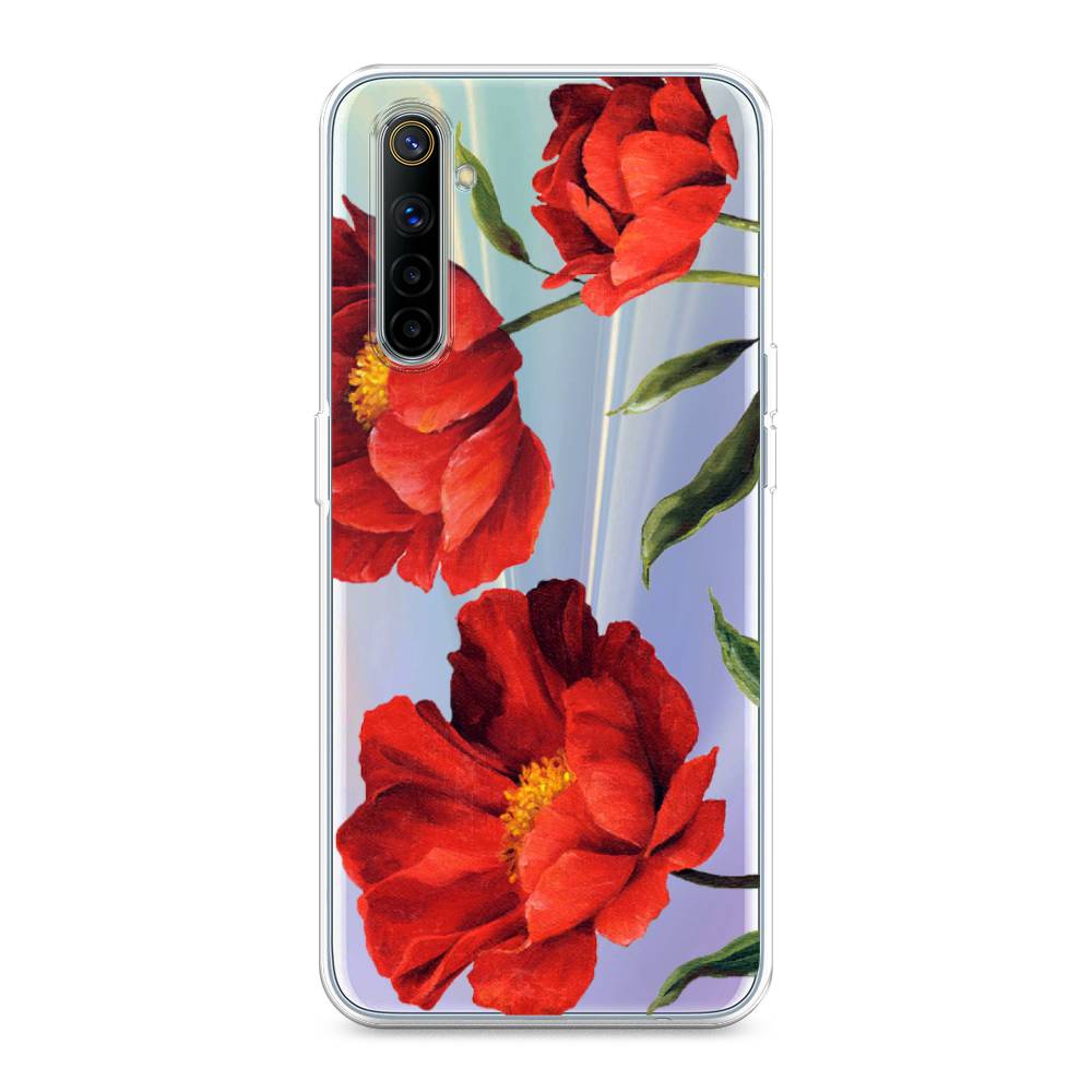 

Чехол Awog на Realme 6 "Красные маки", Разноцветный, 252750-8