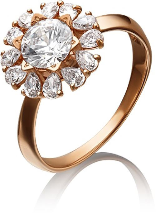 

Кольцо из золота р. 16 PLATINA jewelry 01-3678-00-501-1110-38, фианит, 01-3678-00-501-1110-38