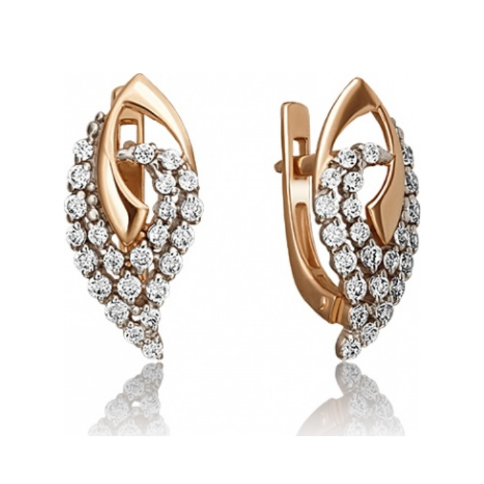 

Серьги из красного золота с фианитом PLATINA jewelry 02-3054-00-401-1110-24, 02-3054-00-401-1110-24