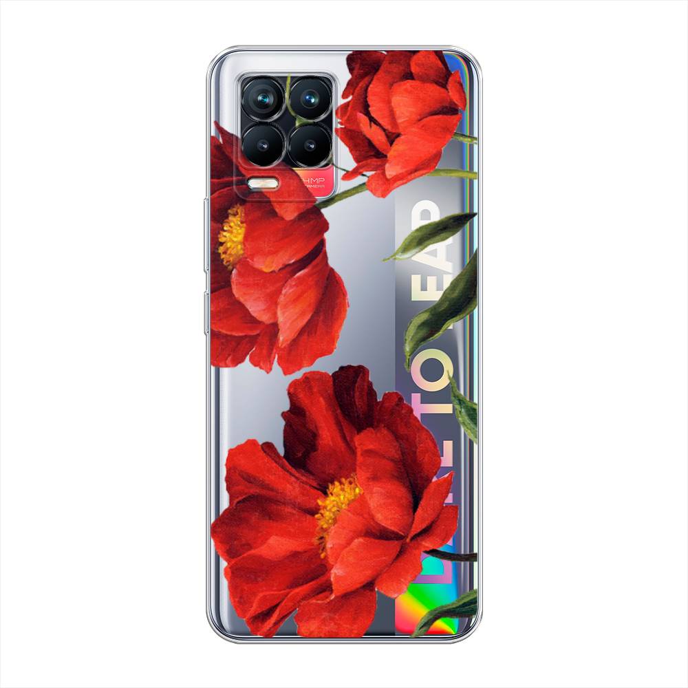

Чехол Awog на Realme 8/8 Pro "Красные маки", Разноцветный, 255450-8